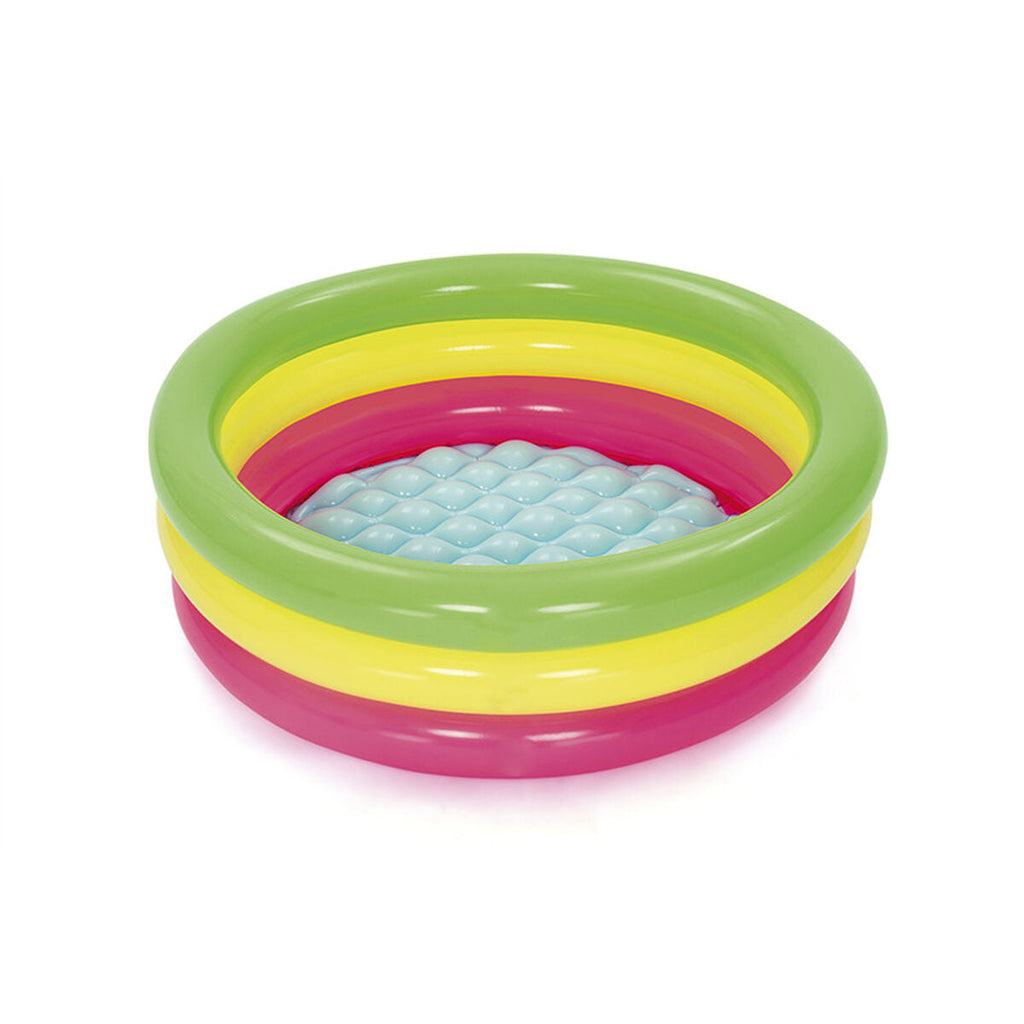 Bestway Piscina Inflável Infantil 3 Argolas Piso Acolchoado 70x24 cm +2 Anos Jardim 51128