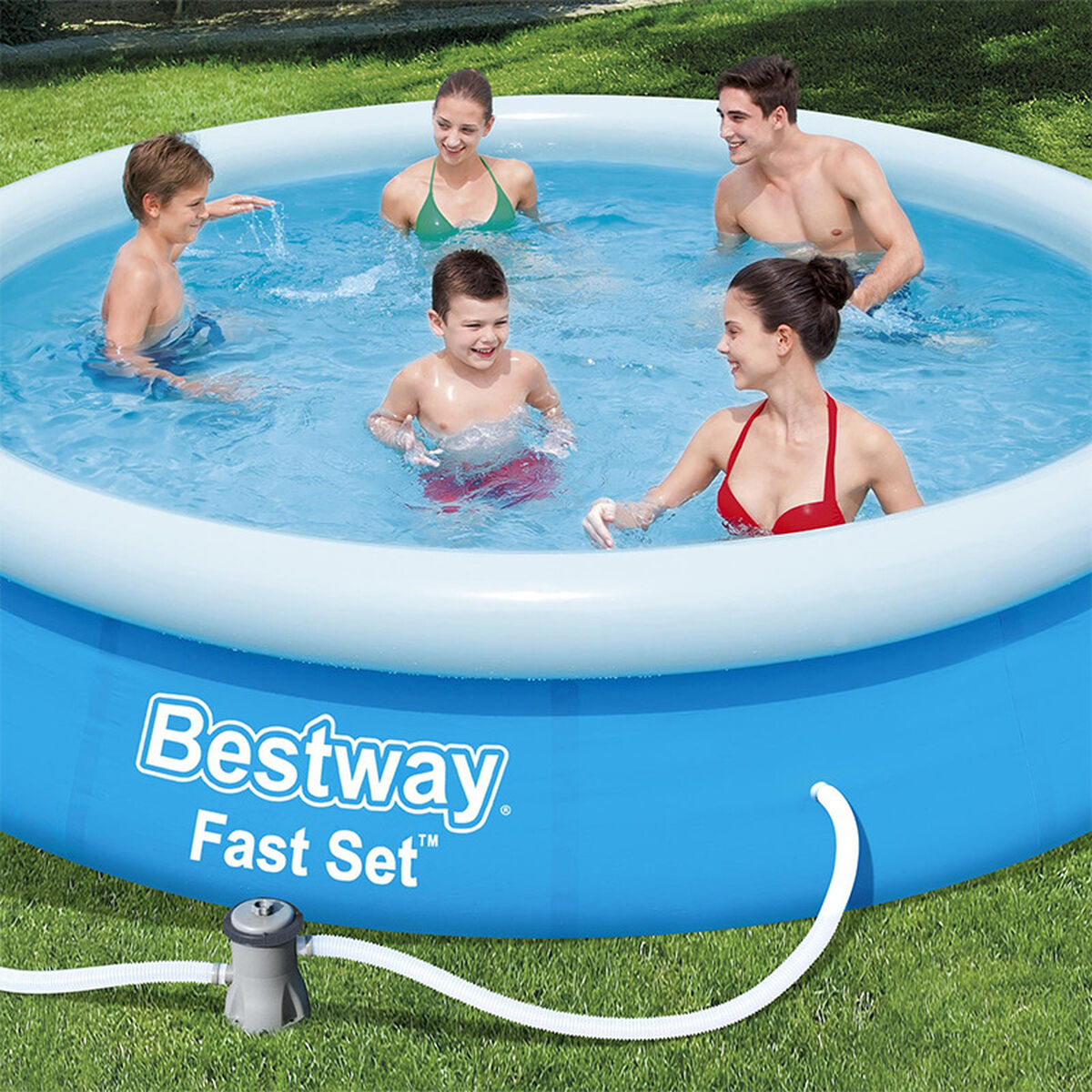 Bestway Piscina Inflável Aro com Depurador 366x76 cm Jardim 57274