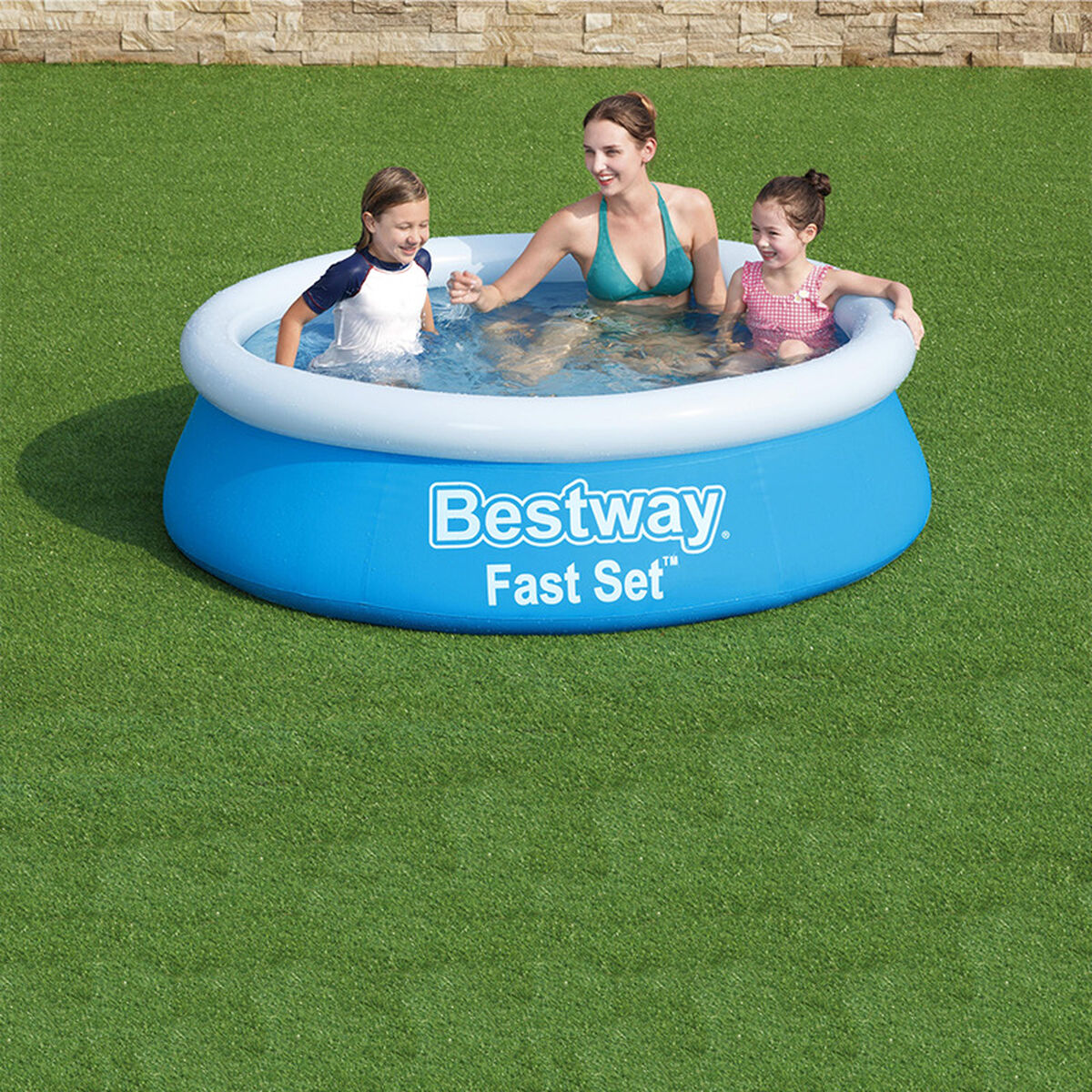 Piscina inflable Bestway para adultos con aro, 183 x 51 cm, tamaño jardín, 57392