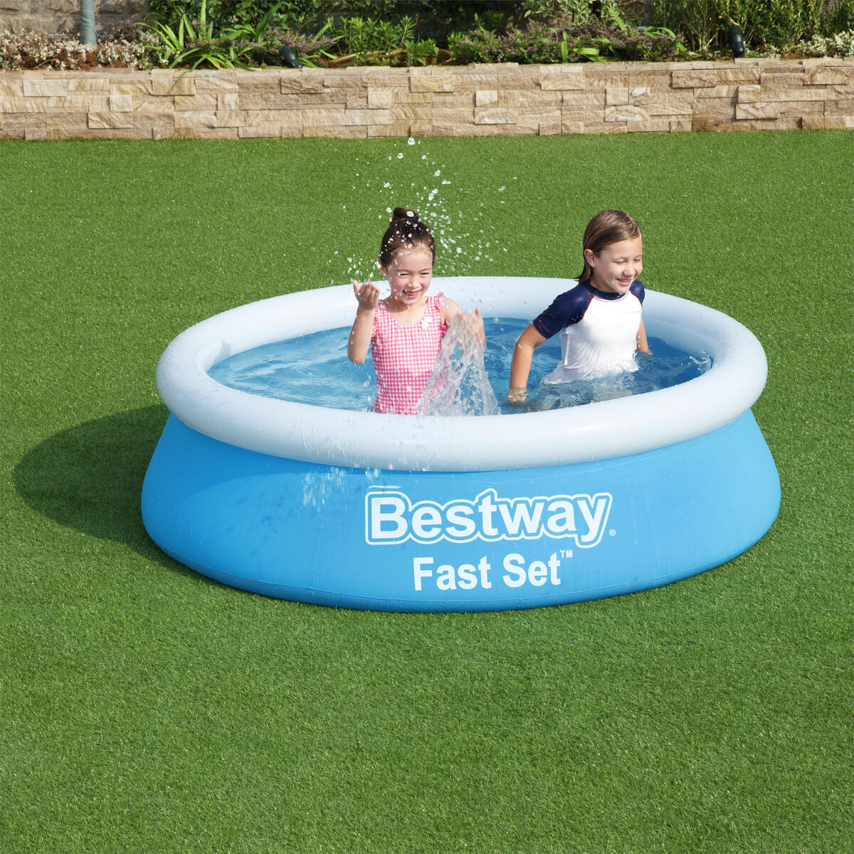 Piscina inflable Bestway para adultos con aro, 183 x 51 cm, tamaño jardín, 57392