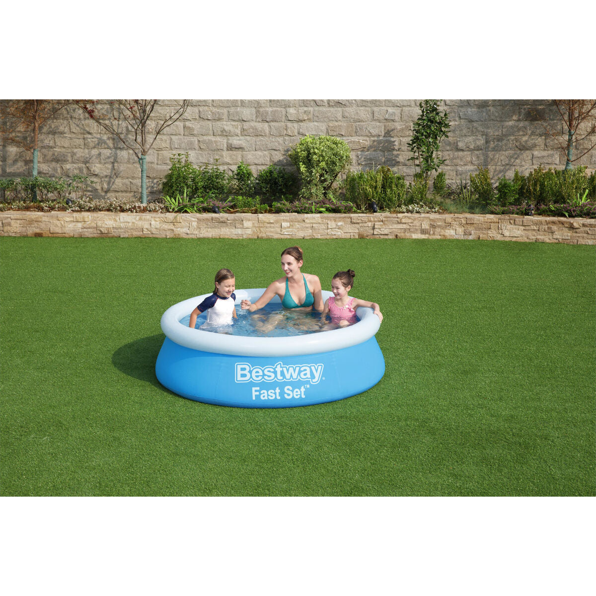 Piscina inflable Bestway para adultos con aro, 183 x 51 cm, tamaño jardín, 57392