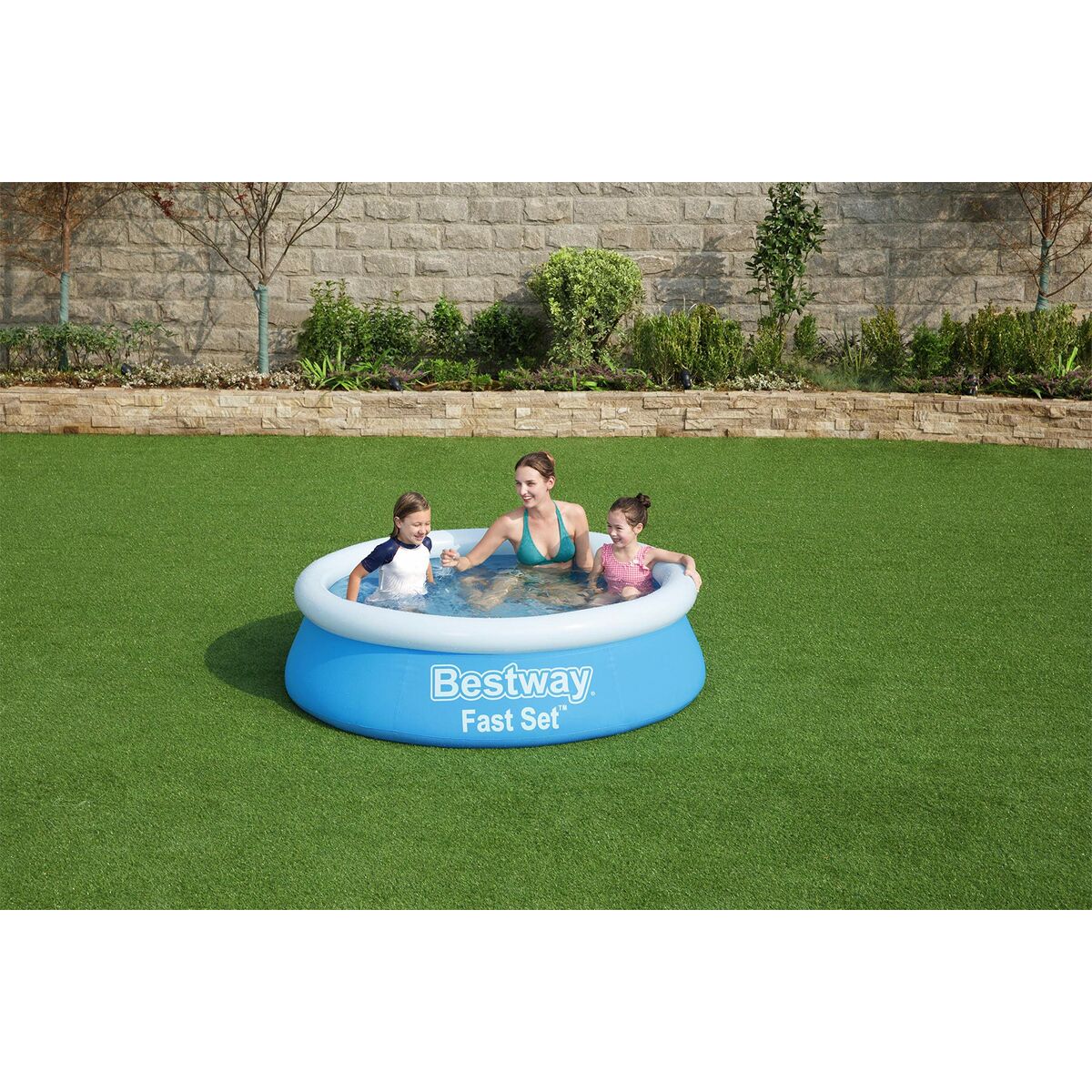 Piscina inflable Bestway para adultos con aro, 183 x 51 cm, tamaño jardín, 57392