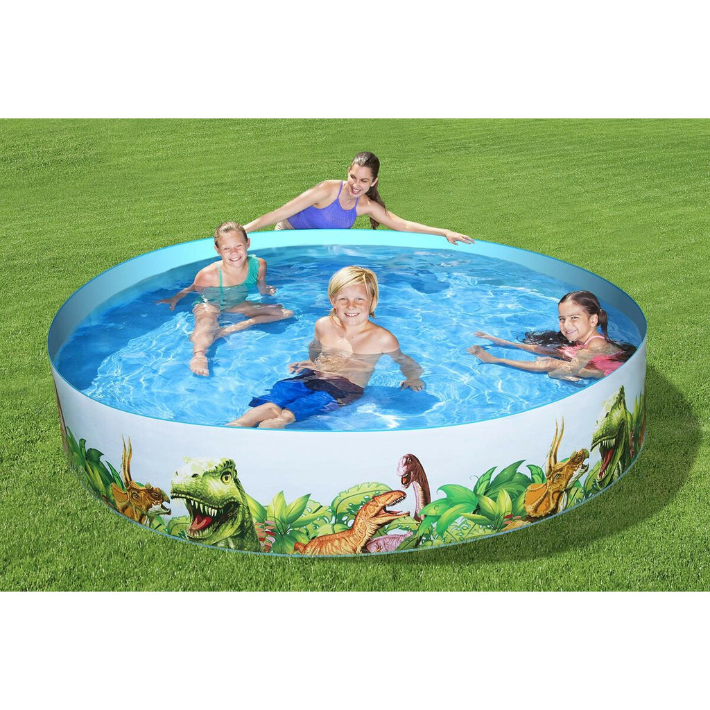 Bestway Piscina Rígida Infantil PVC Dinossauros 244x46 cm +3 Anos Jardim 55001