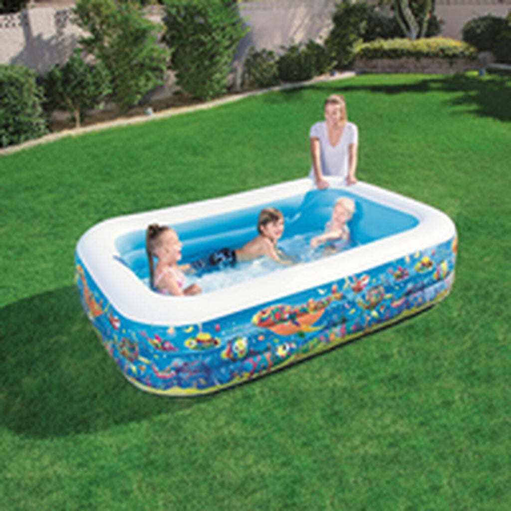 Bestway Inflatable Pool 3 Chambers Floral 229x152x56 cm +6 Years Garden 54120