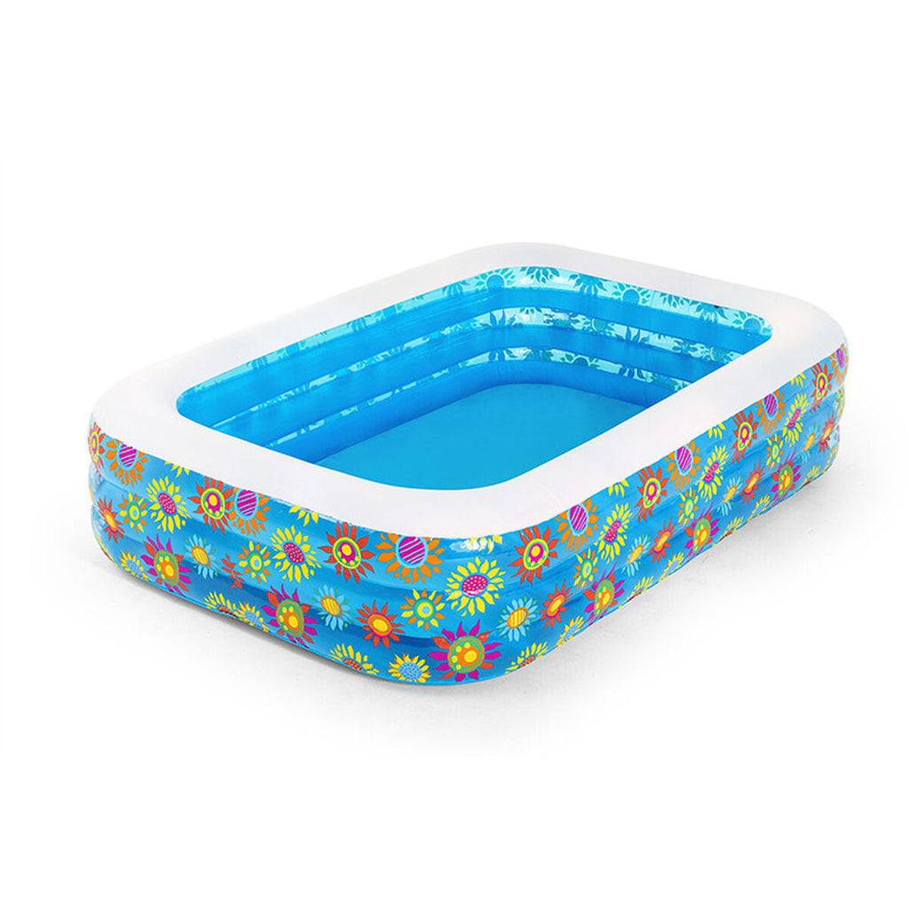 Bestway Inflatable Pool 3 Chambers Floral 305x183x56 cm +6 Years Garden 54121