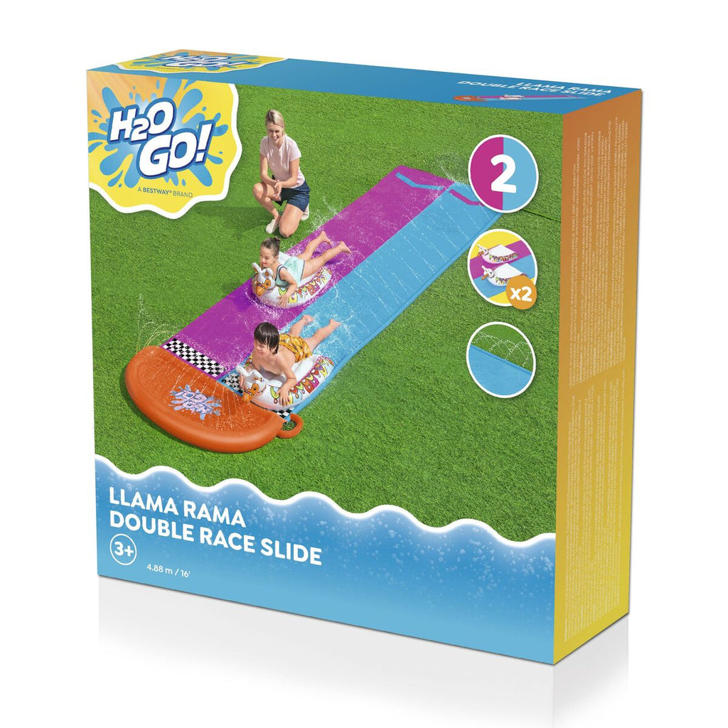Bestway Pista Deslizante Doble Animais Llama 488x138 cm +3 Anos Jardim 52320