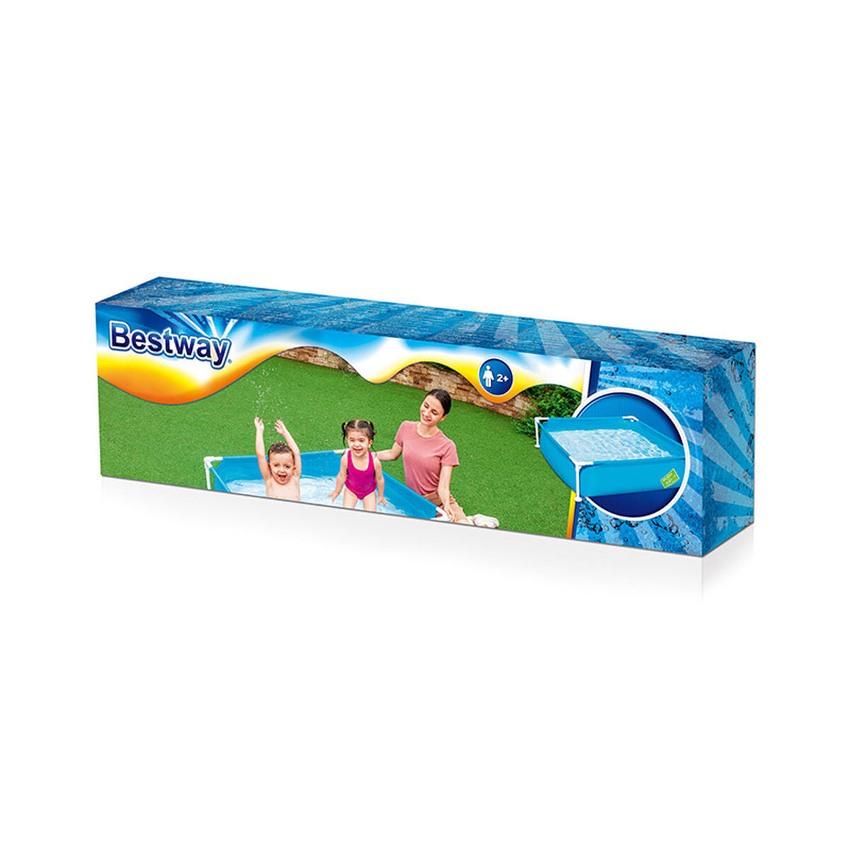 Piscina infantil rígida Bestway 122x122x30,5 cm +2 años Jardín 56217