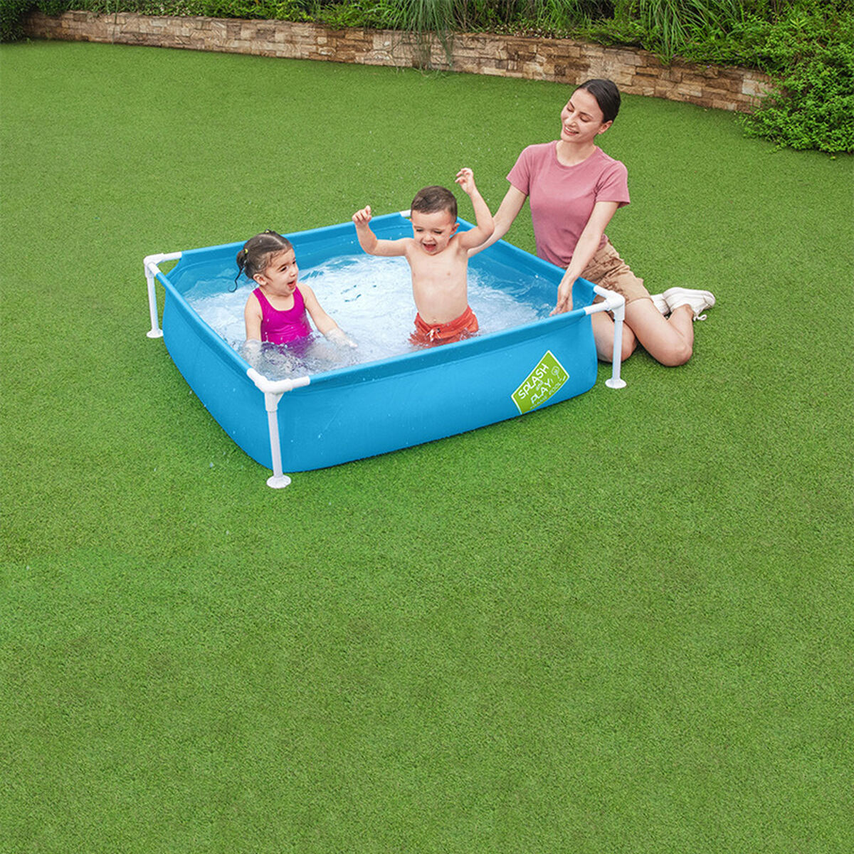 Piscina infantil rígida Bestway 122x122x30,5 cm +2 años Jardín 56217
