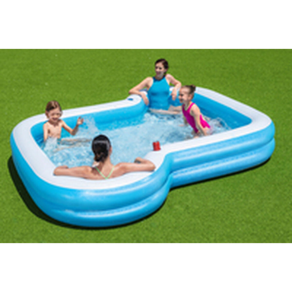Piscina Hinchable Bestway 2 Cámaras Familiar 305x274x46 cm +3 años Jardín 54321