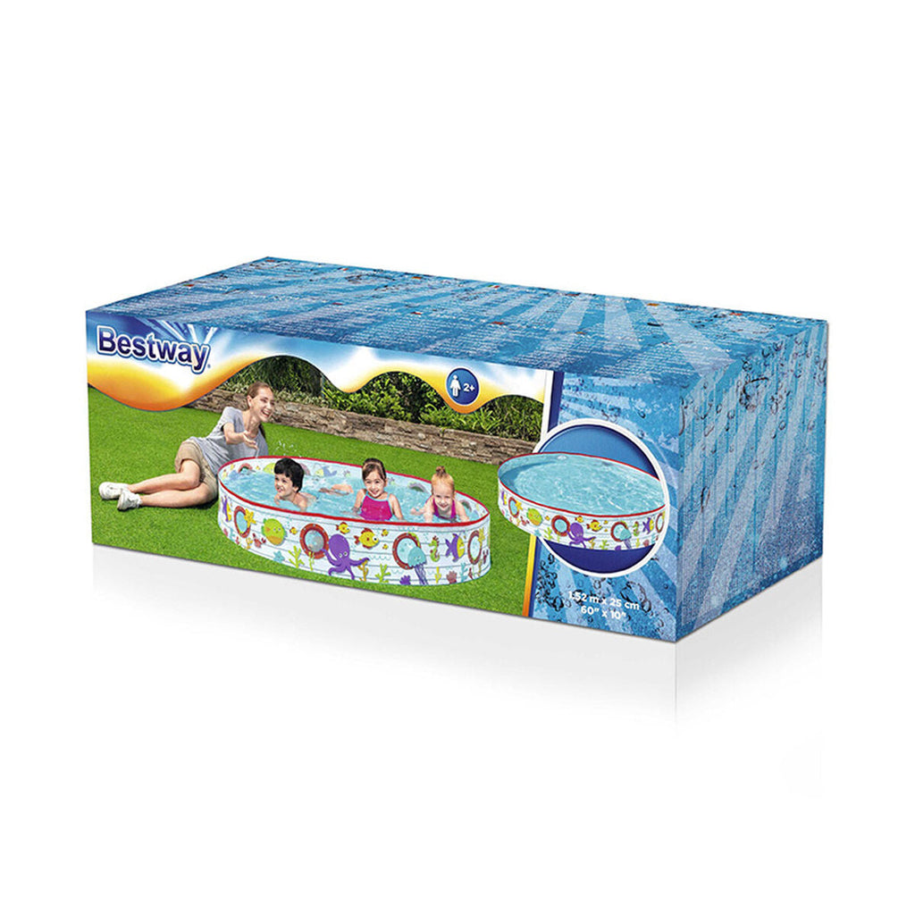 Bestway Piscina Rígida Infantil PVC Peixes 152x25 cm +2 Anos Jardim 55029