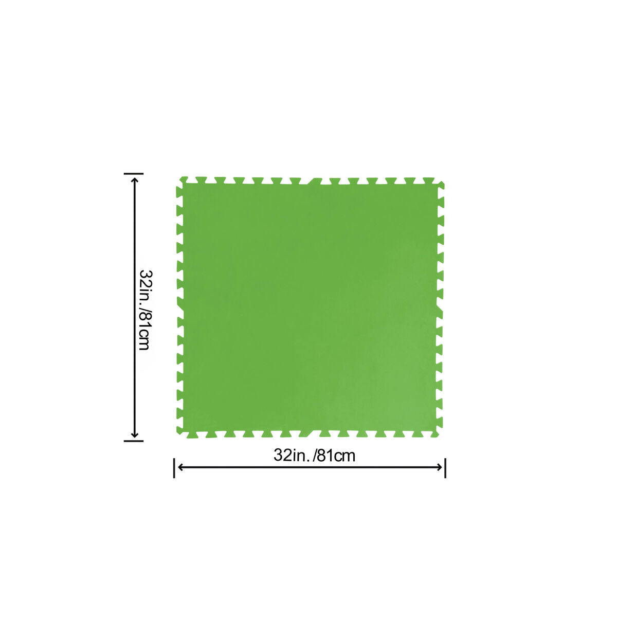 Bestway Piso de Espuma para Piscina Verde 9 Peças 78x78 cm Jardim 58636