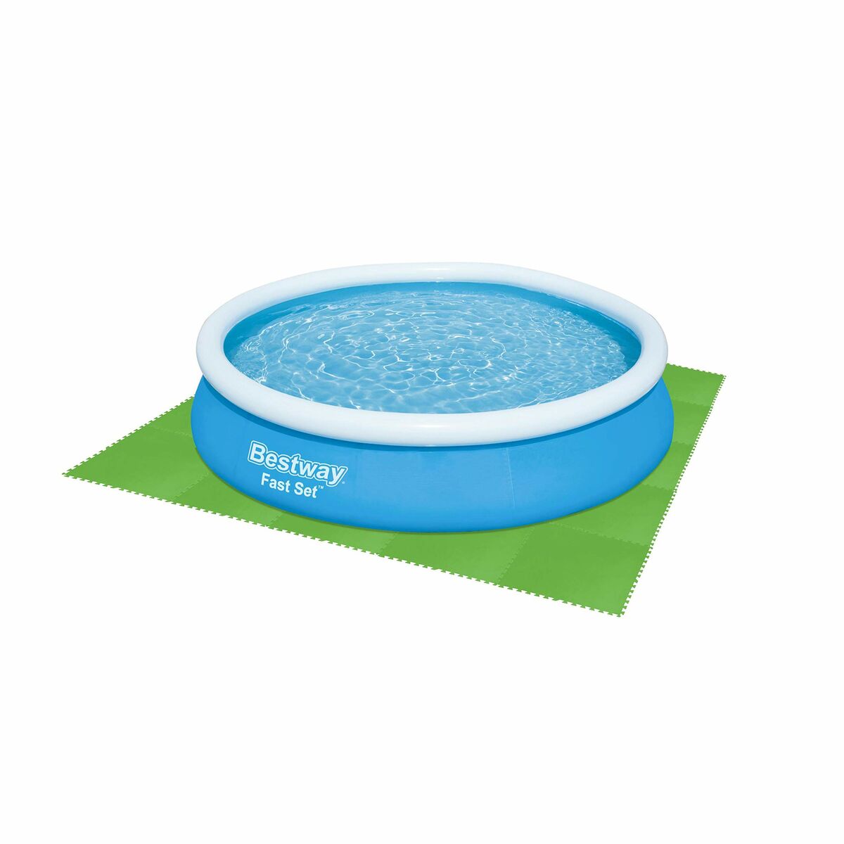 Bestway Piso de Espuma para Piscina Verde 9 Peças 78x78 cm Jardim 58636