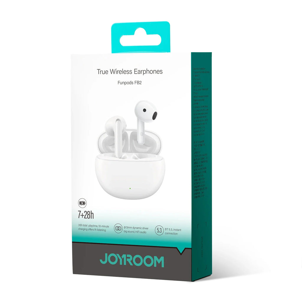 Auriculares Joyroom Funpods JR-FB2 Wireless sem fios Branco