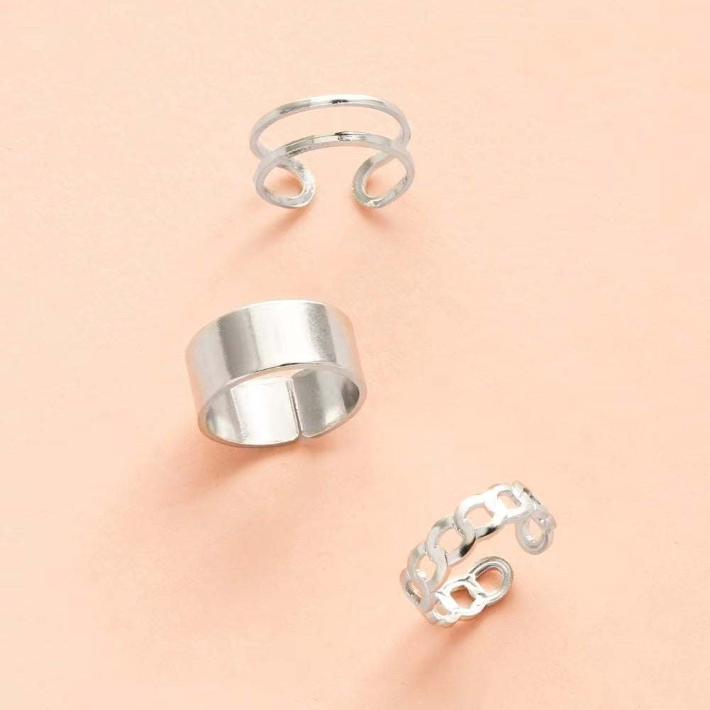 Conjunto de 3 Anéis Vintage