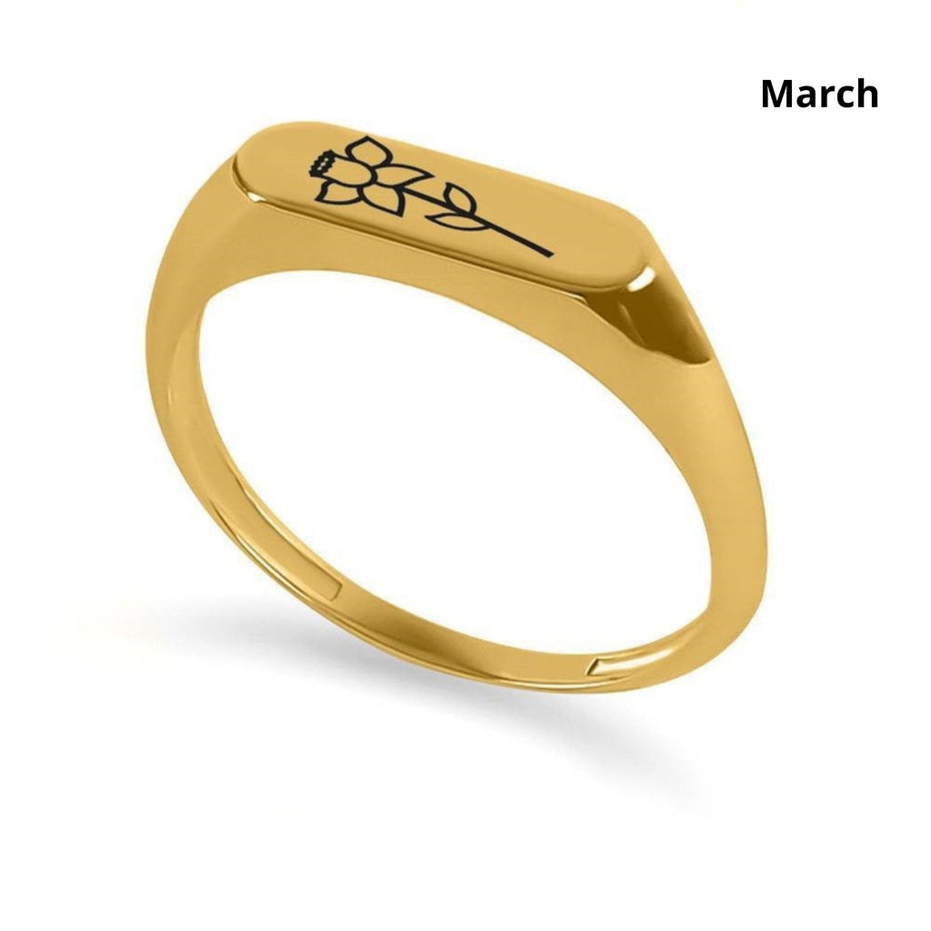 Anel Mês do Ano em Aço Inoxidável