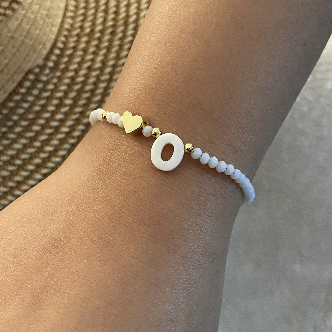 Bracelet with Letter and Heart