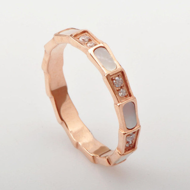 Anel Rosé Éclat com Zircónia