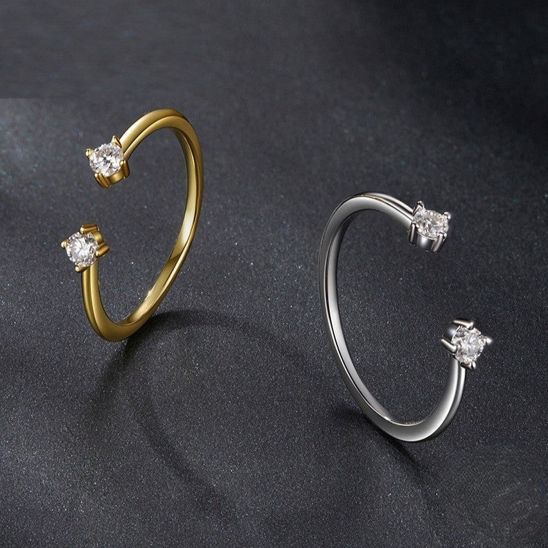 Anel Simples com Moissanite