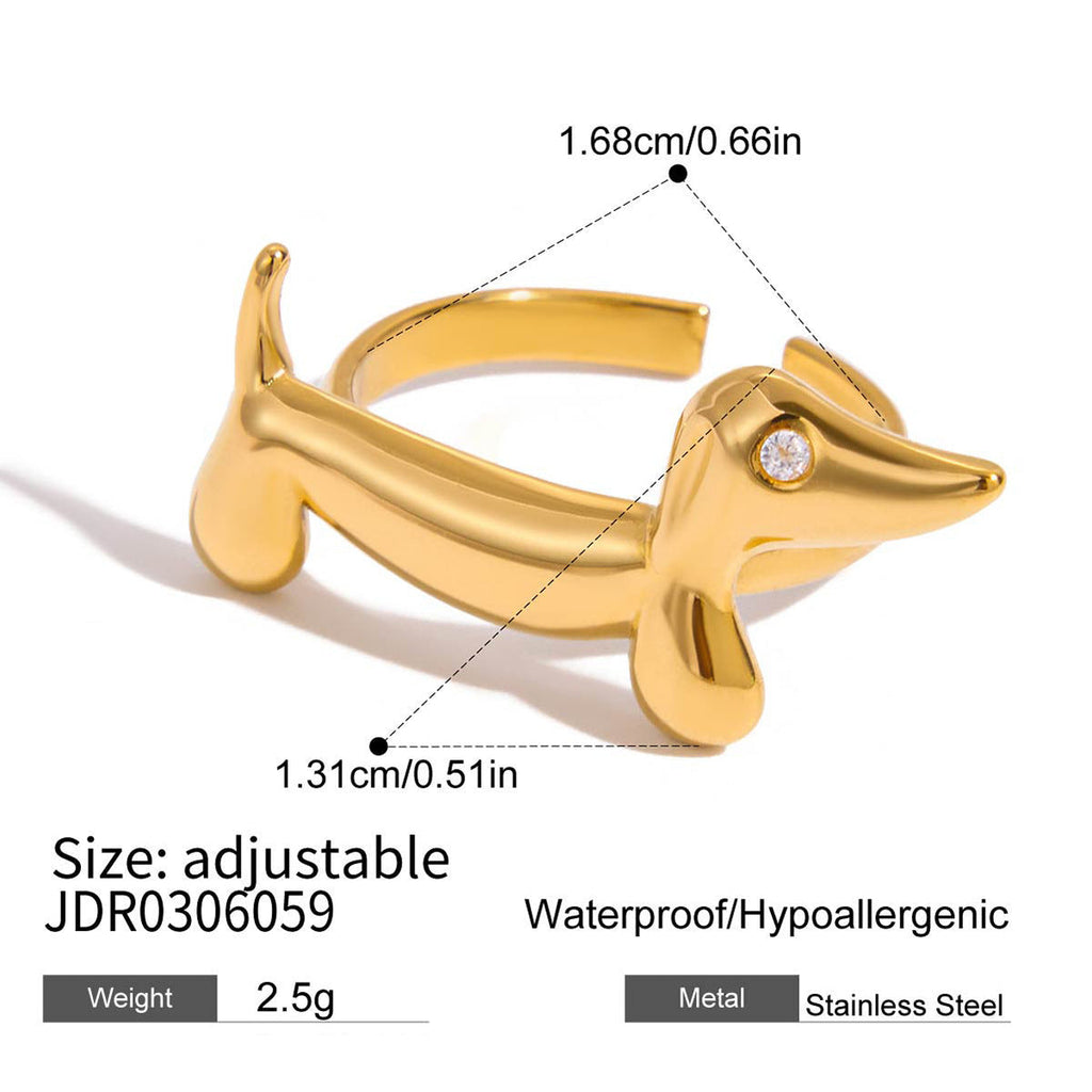 Anel Pet Lovers em Aço Inoxidável