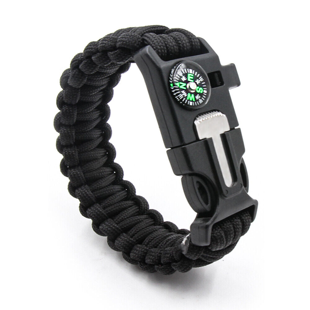 Pulseira em Paracord Kit de Sobrevivência 5 em 1