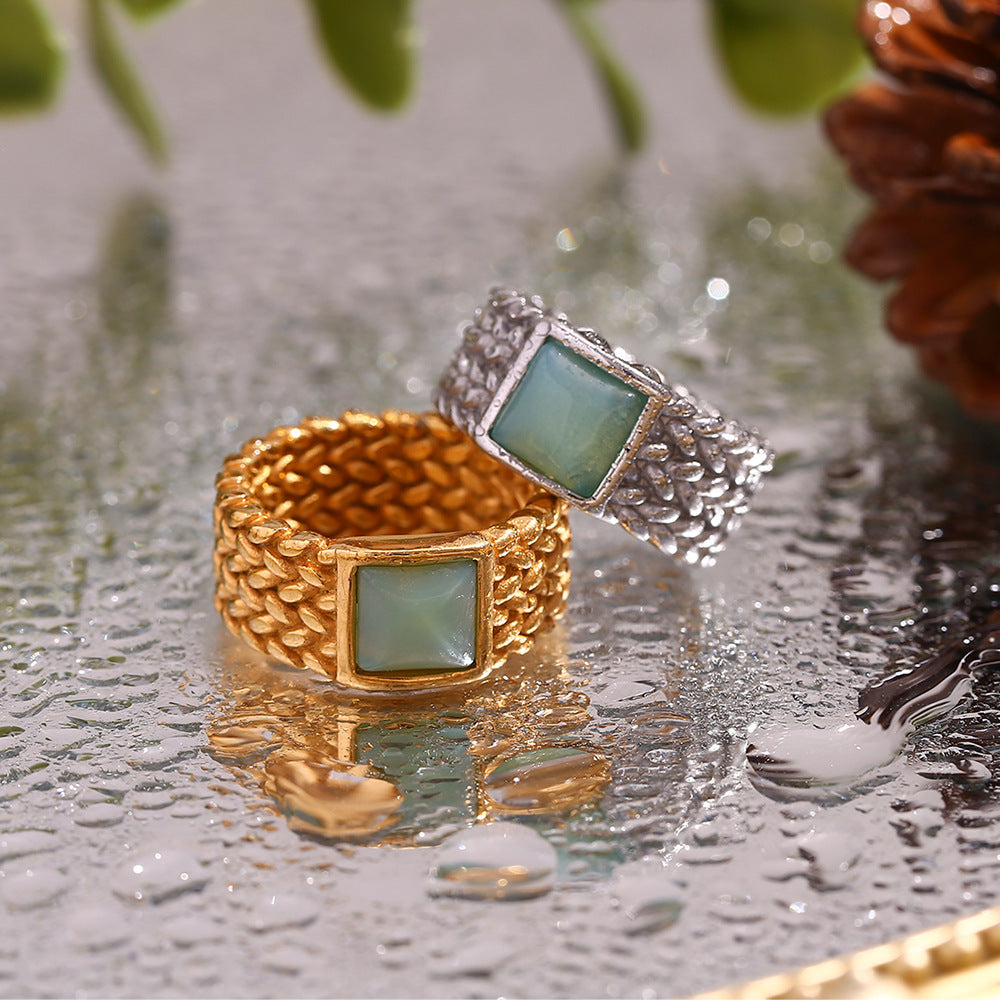 Anel Vintage em Aço Inoxidável 316L