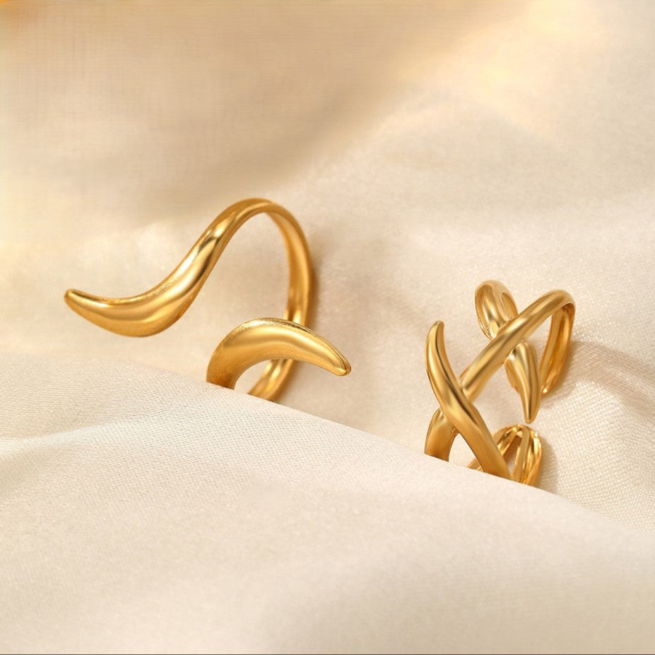 Conjunto de 2 Anéis Minimalistas