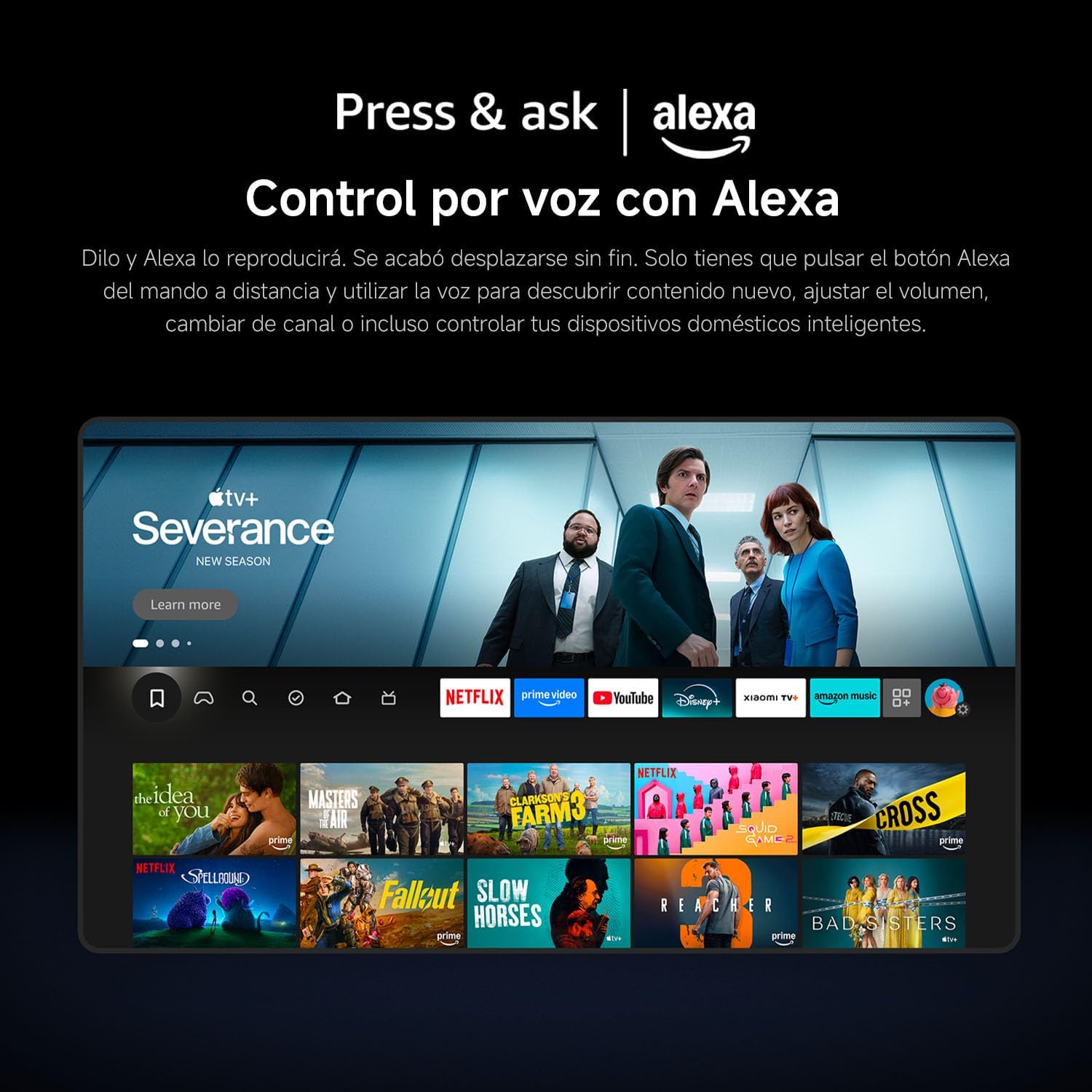 XIAOMI TV F 43, 43 Pulgadas (109 cm), 4K UHD, Smart TV, Fire TV, Control por Voz Alexa, HDR10, MEMC, 2GB+32GB, Compatible con Apple AirPlay, 2025