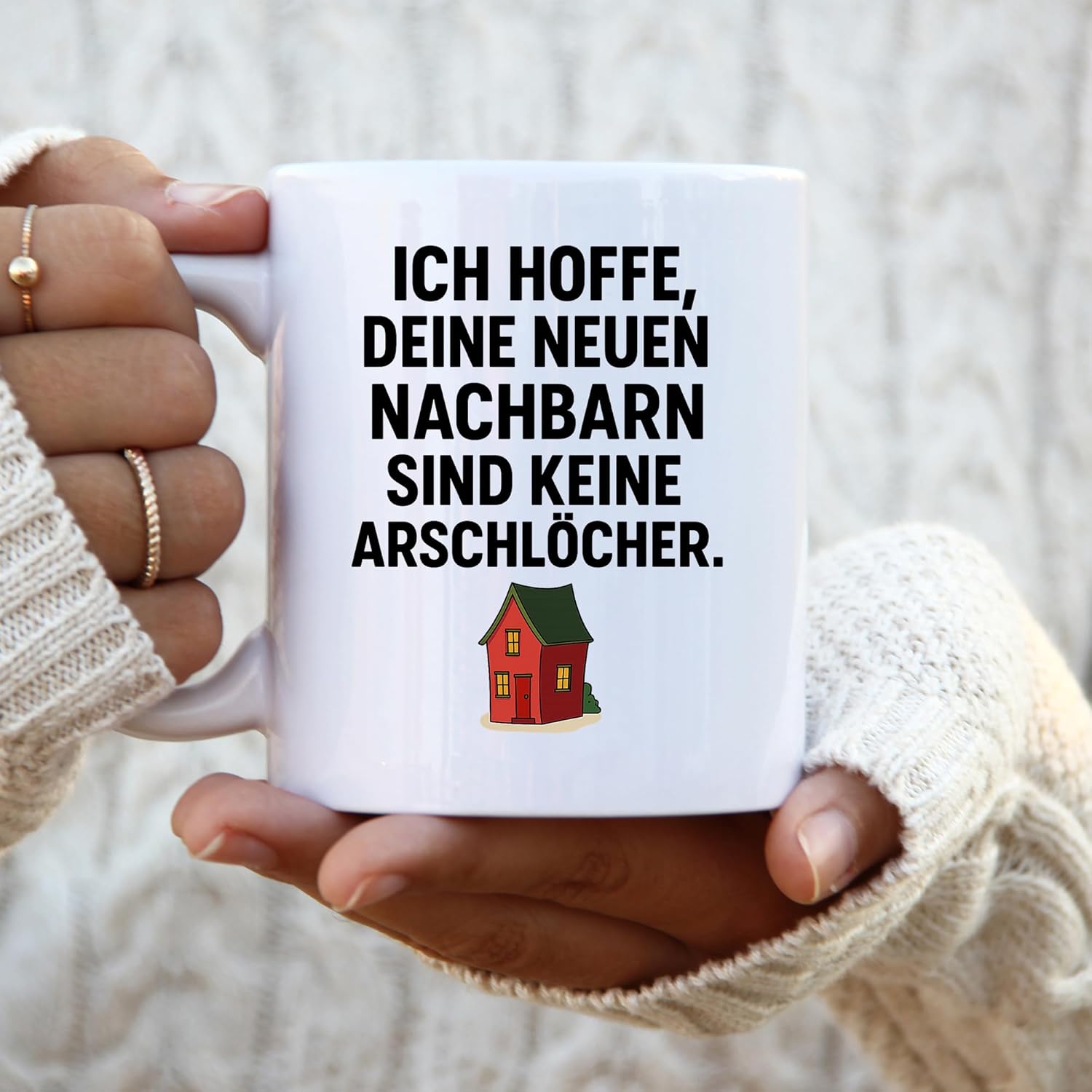 Jungle Mug Caneca divertida para se mudar | Espero que os seus novos vizinhos não sejam s | Presente divertido para despedida de casa novo apartamento