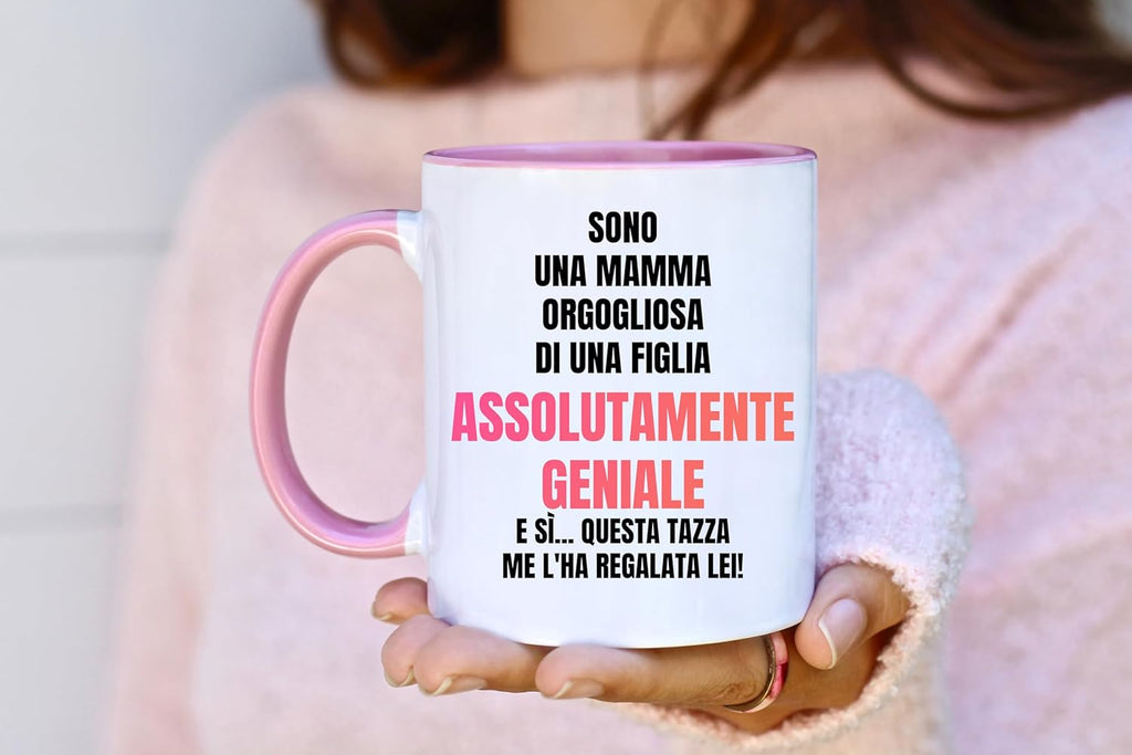 Jungle Mug Caneca com texto em alemão Stolze Mama von genialer Tochter für Mutter