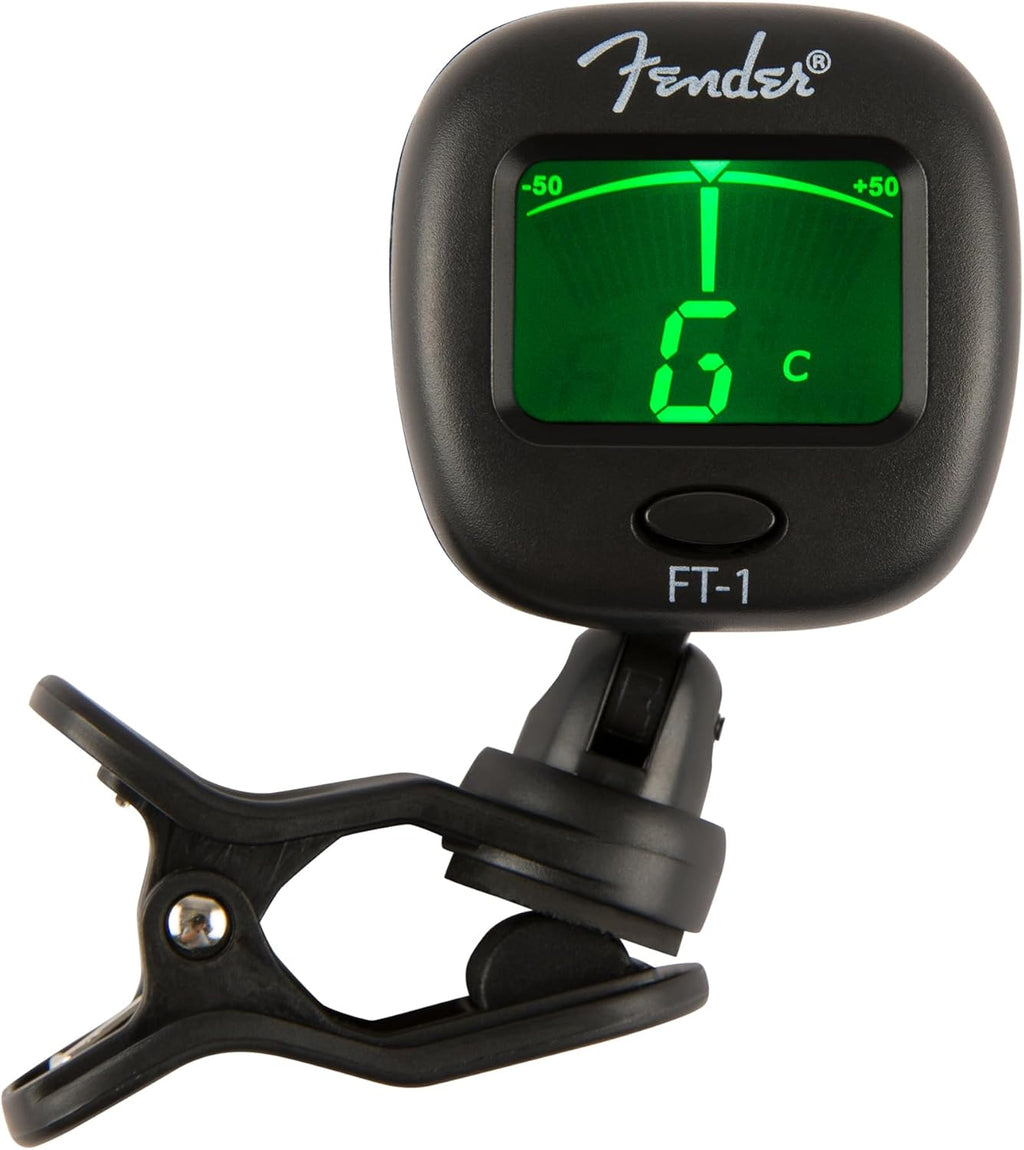 Fender FT-1 Pro Afinador de Pinza Gen 1, Para Guitarras Eléctricas, Acústicas y Bajo, Negro