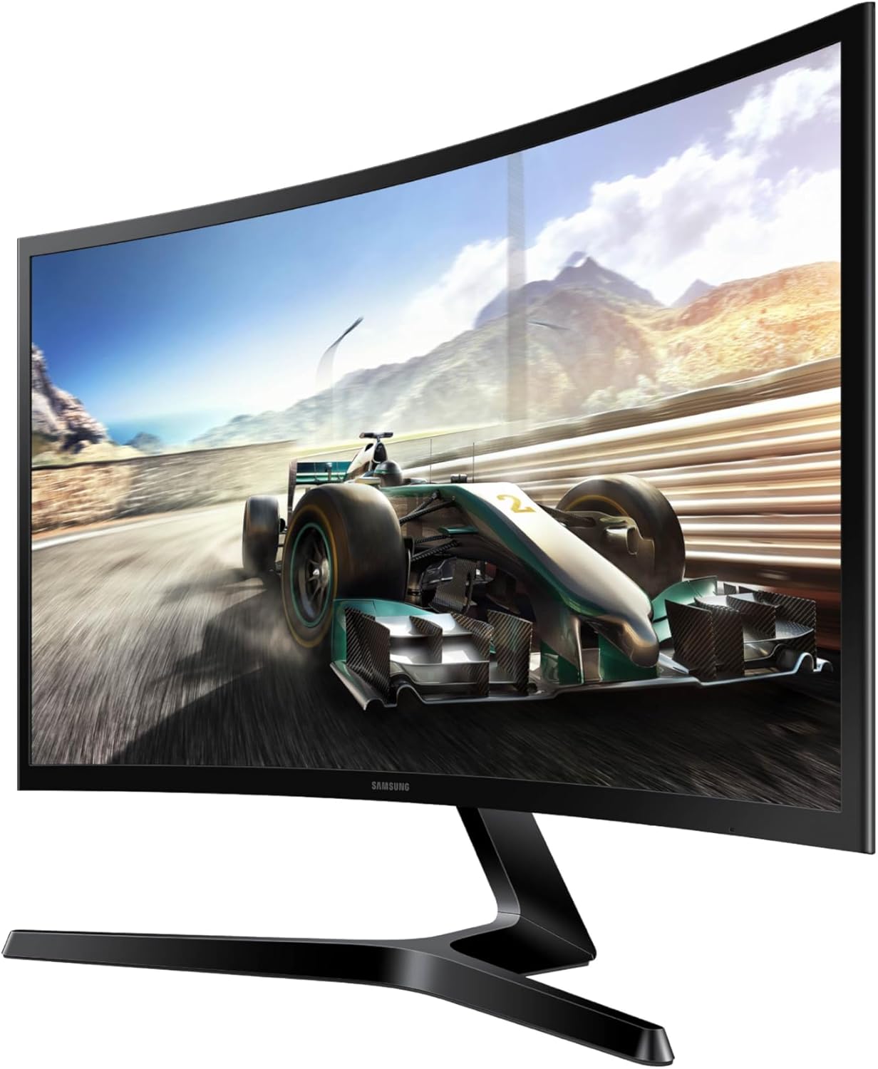 SAMSUNG 24" Essential S3 (S36GD) Series FHD 1800R Curved Computer Monitor, 100Hz, Game Mode, Advanced Eye Comfort, HDMI and D-sub Ports, LS24D366GANXZA