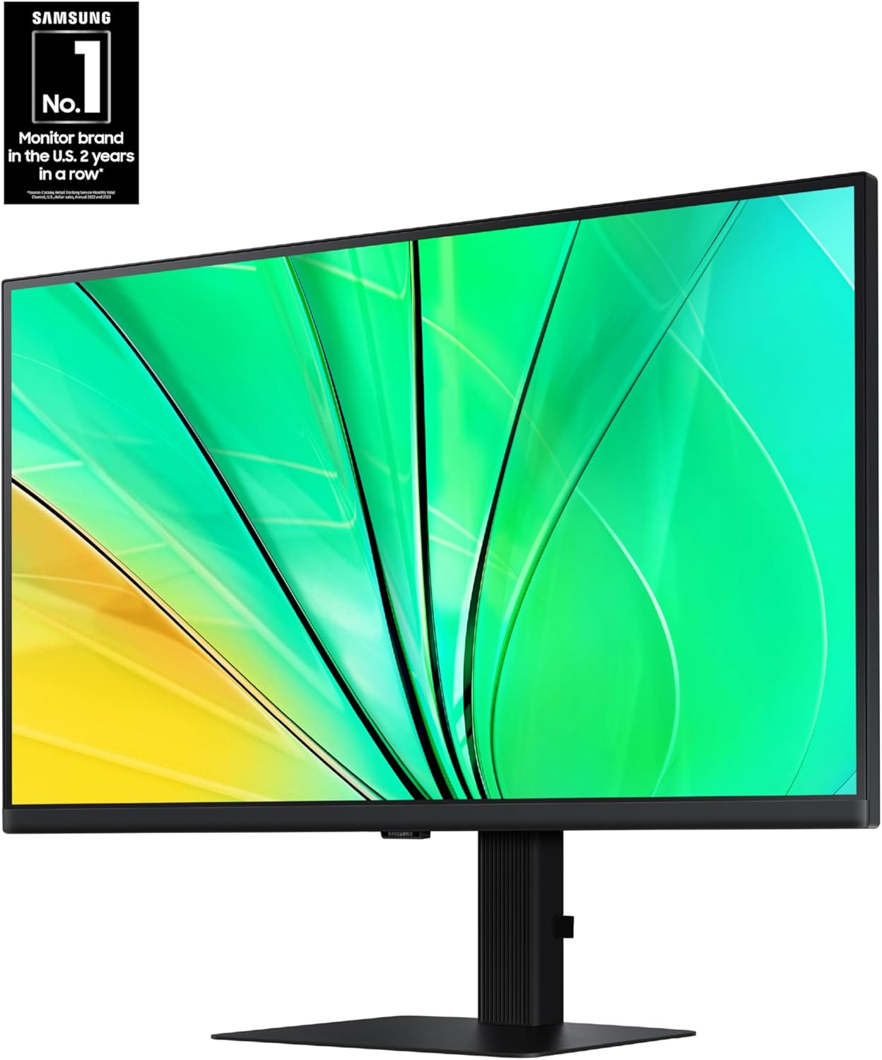 SAMSUNG 27" ViewFinity S6 (S60D) Series QHD High Resolution Computer Monitor, 100Hz, HDR10, Multiple Ports w/ HDMI, DisplayPort, USB-A, Easy Setup, Height Adjustable Stand, LS27D606EANXGO, 2024