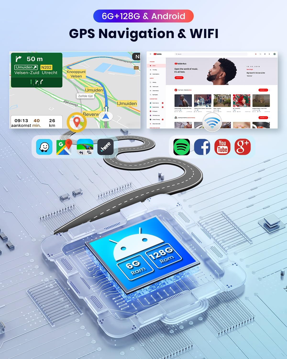 6G+128G 8 Core Wireless Carplay Android Car Radio for Opel Insignia Buick Regal 2009-2013 9.7 Inch Car Radio with Android Auto GPS Navi WiFi Mirror Link Bluetooth FM/RDS/DSP Rear Camera