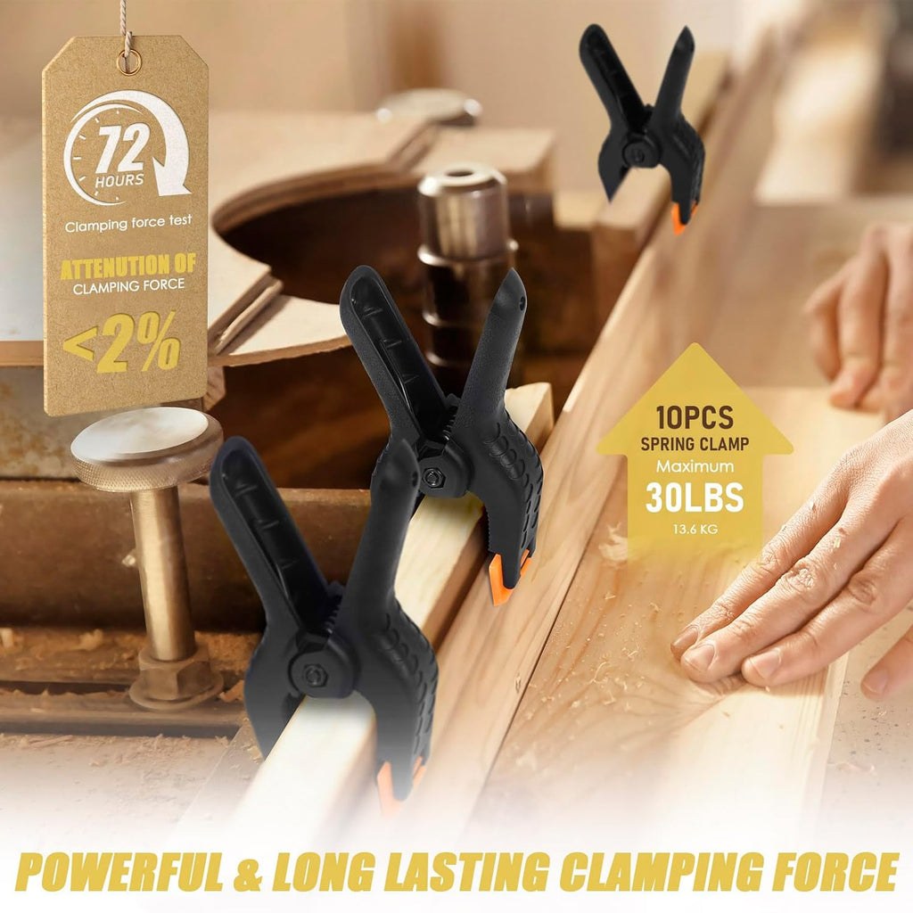 10 Large Nylon Tweezers, Multi-functional Carpentry Clamp, Strong Fixing Accessory, Suitable for Jointing, DIY, Photography and Carpentry