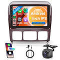 4G+64G Wireless Carplay Android Car Radio for Mercedes Benz S Class W220 VV220 1998-2005 9 Inch Radio with Android Auto GPS Navi WiFi Mirror Link Bluetooth FM/RDS/32 EQ/USB/SWC Rear Camera