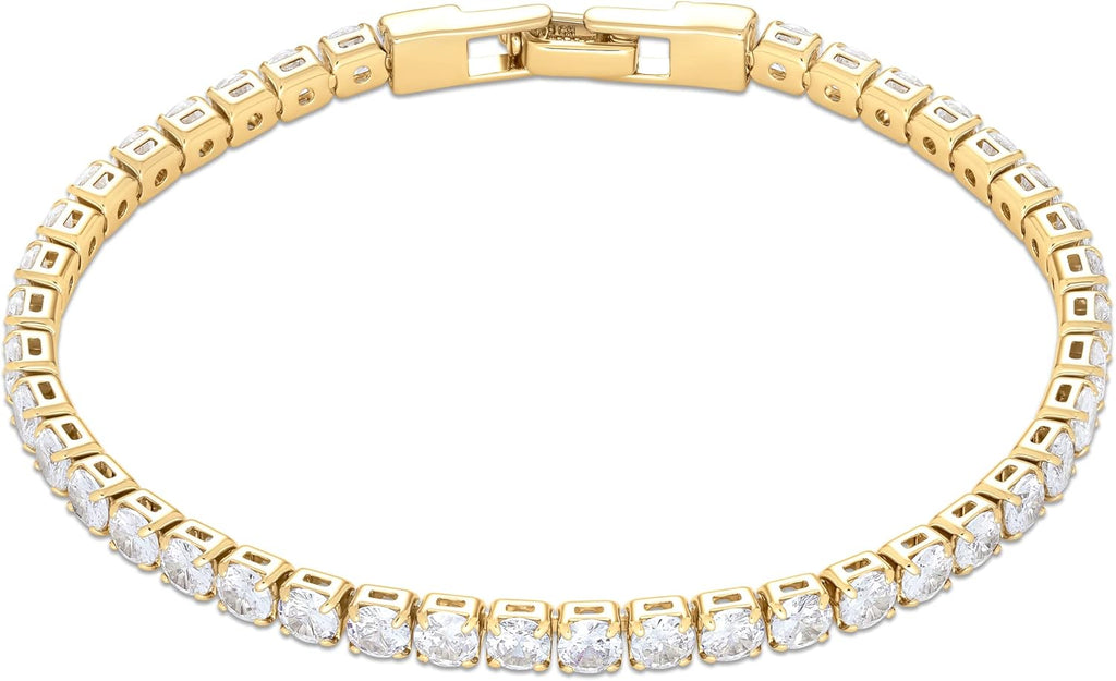 Amazon Essentials Cubic Zirconia Tennis Bracelet for Women, 7.5