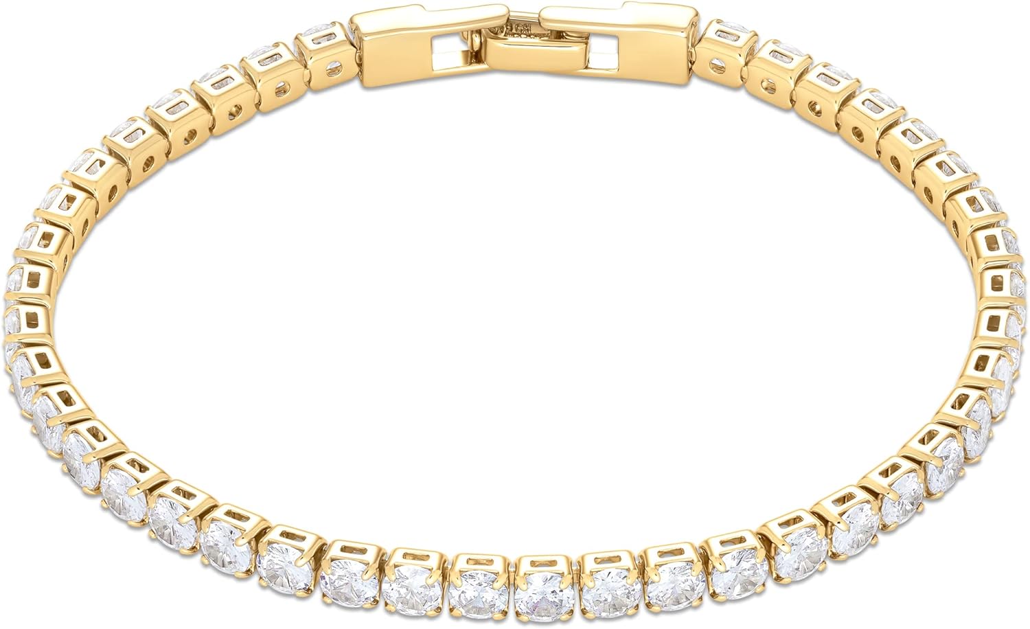Amazon Essentials Cubic Zirconia Tennis Bracelet for Women, 7.5