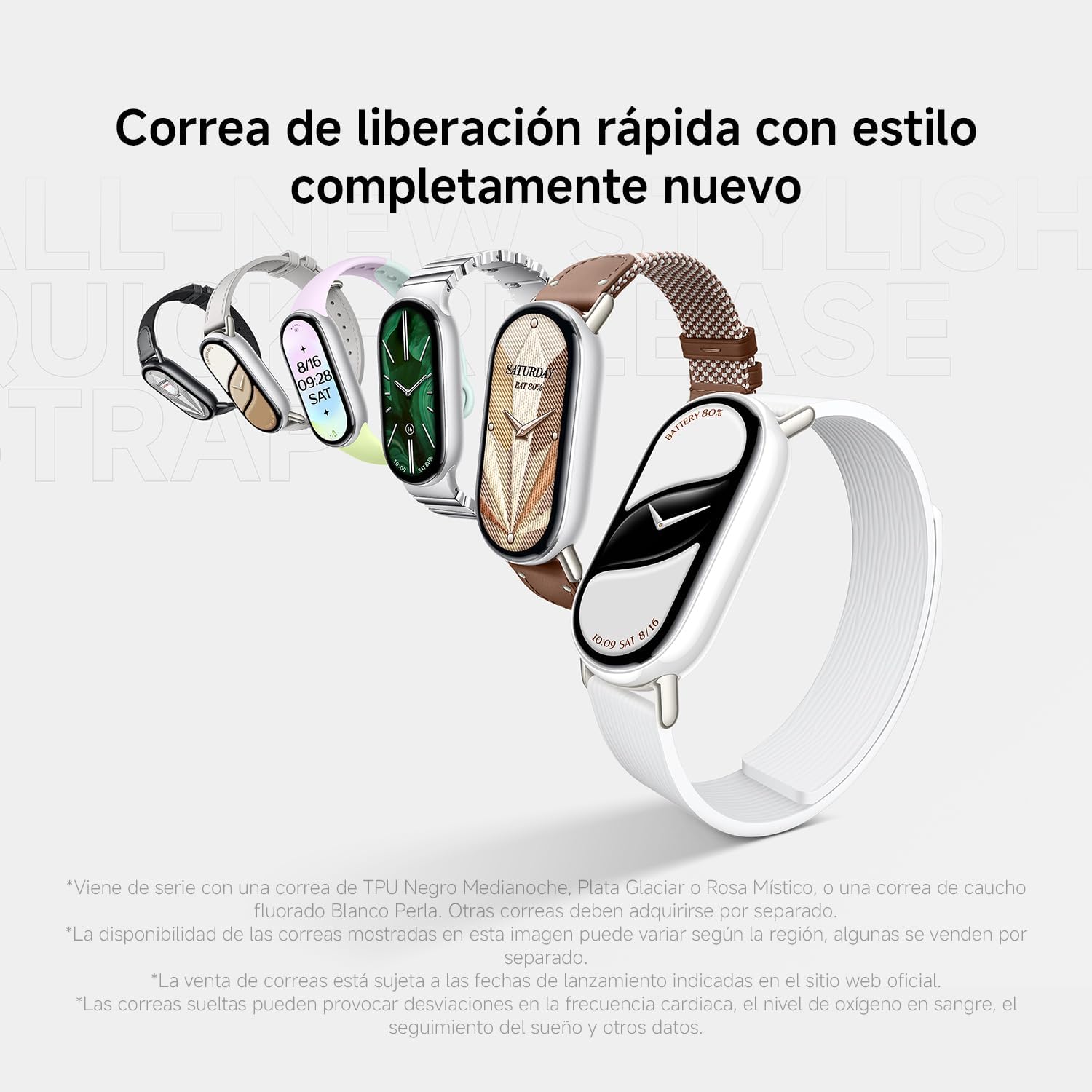 Xiaomi Smartband 10, Pantalla AMOLED de 1,72”, Carga rápida, 150+ Modos Deportivos, Monitorización de Salud y sueño, HyperOS 2.0, Impermeable 5ATM, Brújula