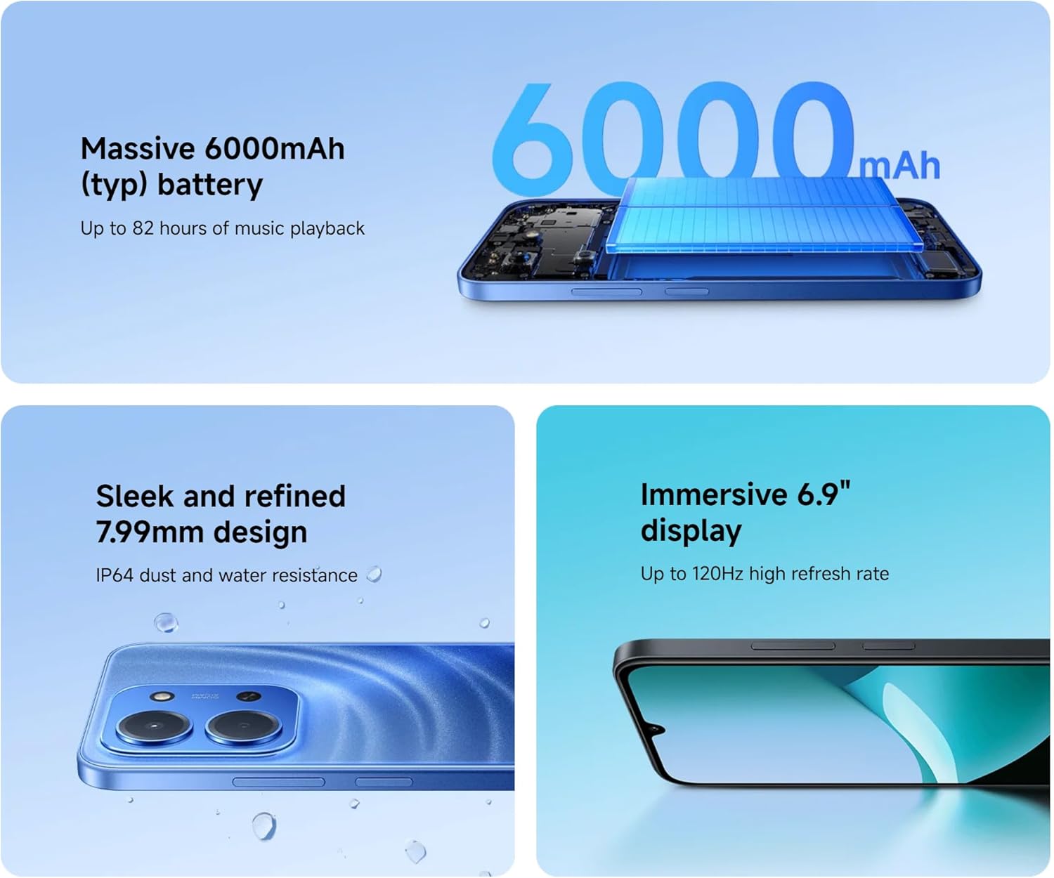 XIAOMI Redmi 15C - Smartphone de 4+256GB, Cámara Dual con IA de 50 MP, Pantalla inmersiva de 6,9" 120 Hz, Potente procesador octacore, Carga rápida de 33W, Cargador no Incluido, Naranja (Versión ES)