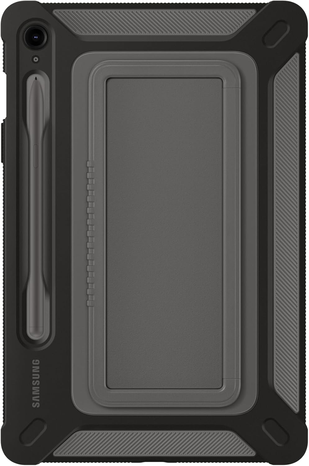 SAMSUNG Galaxy Tab S9 FE Outdoor Cover, Rugged Tablet Protector and Carry Case, Military Grade Protection, Built-in Kickstand, S Pen Holder, US Version, Black