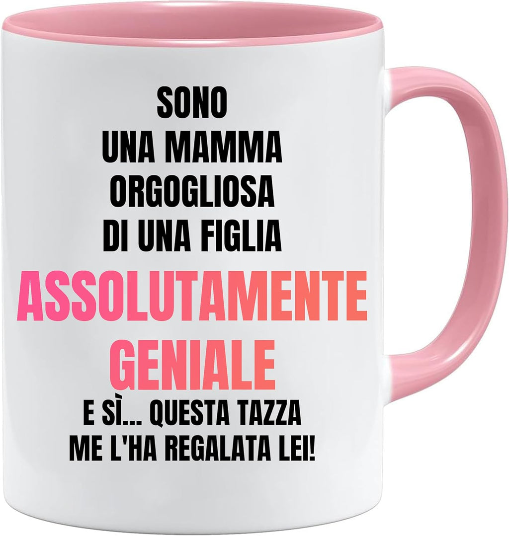 Jungle Mug Caneca com texto em alemão Stolze Mama von genialer Tochter für Mutter