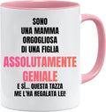 Jungle Mug Caneca com texto em alemão Stolze Mama von genialer Tochter für Mutter