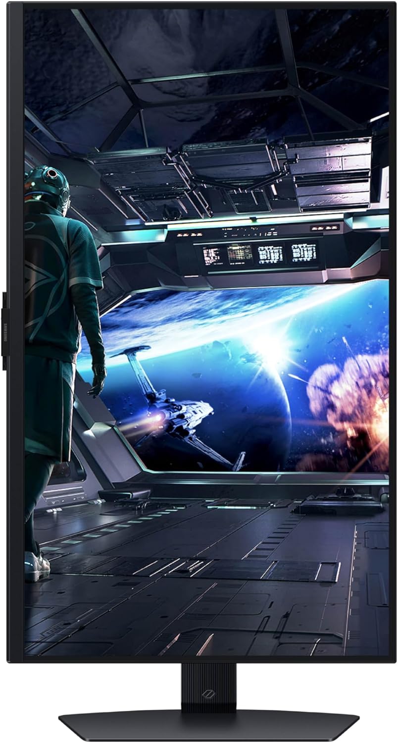 Samsung 27” Odyssey G7 (G70D) 4K UHD IPS 144Hz 1ms(GtG) Smart Gaming Monitor, G-Sync Compatible, AMD Freesync Premium, Vivid Colors, Adjustable Stand, Black Equalizer, LS27DG702ENXZA