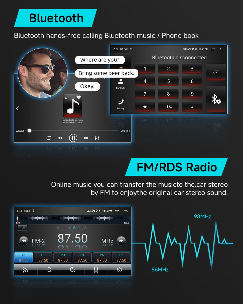 2G+64G Carplay Android Car Radio for Opel Astra J/Buick Excelle GT XT 2010-2014 7 Inch Car Radio 2 Din with Android Auto GPS Navi WiFi Mirror Link Bluetooth FM/RDS EQ/USB/SWC Rear Camera