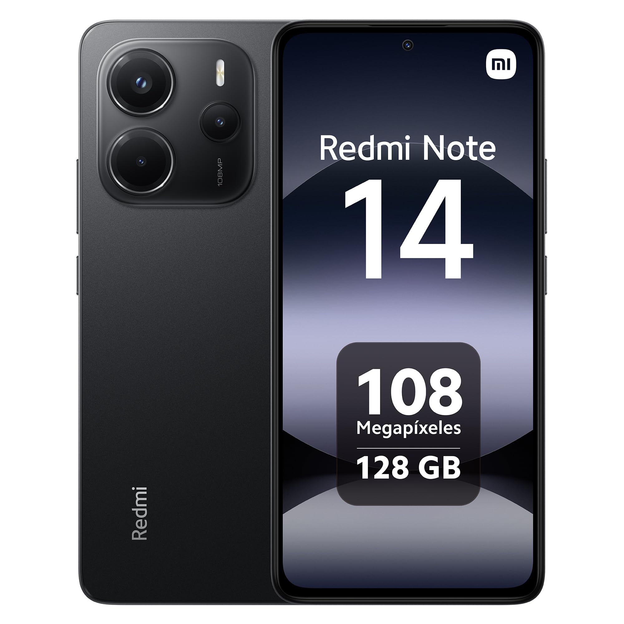 XIAOMI Redmi Note 14 - Smartphone de 8+128GB, Pantalla de 6.67" AMOLED FHD+ 120Hz, MediaTek Helio G99-Ultra, cámara de 108MP, TurboCharge 33W, 5500 mAh, Cargador no Incluido, Azul (Versión ES)