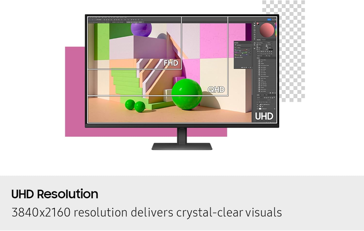 Samsung 37" ViewFinity S7 (S70D) 4K UHD HDR10 High Resolution Monitor, DP Port, TUV-Certified, 2025, LS37D700EANXZA