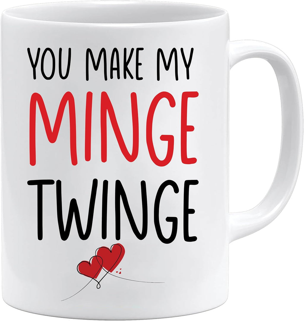 Jungle Mug Caneca do Dia dos Namorados | You Make My Minge Twinge | Caneca de aniversário para ele | Caneca de café | Dia dos Namorados | Presentes de namorado | Presentes de namorado