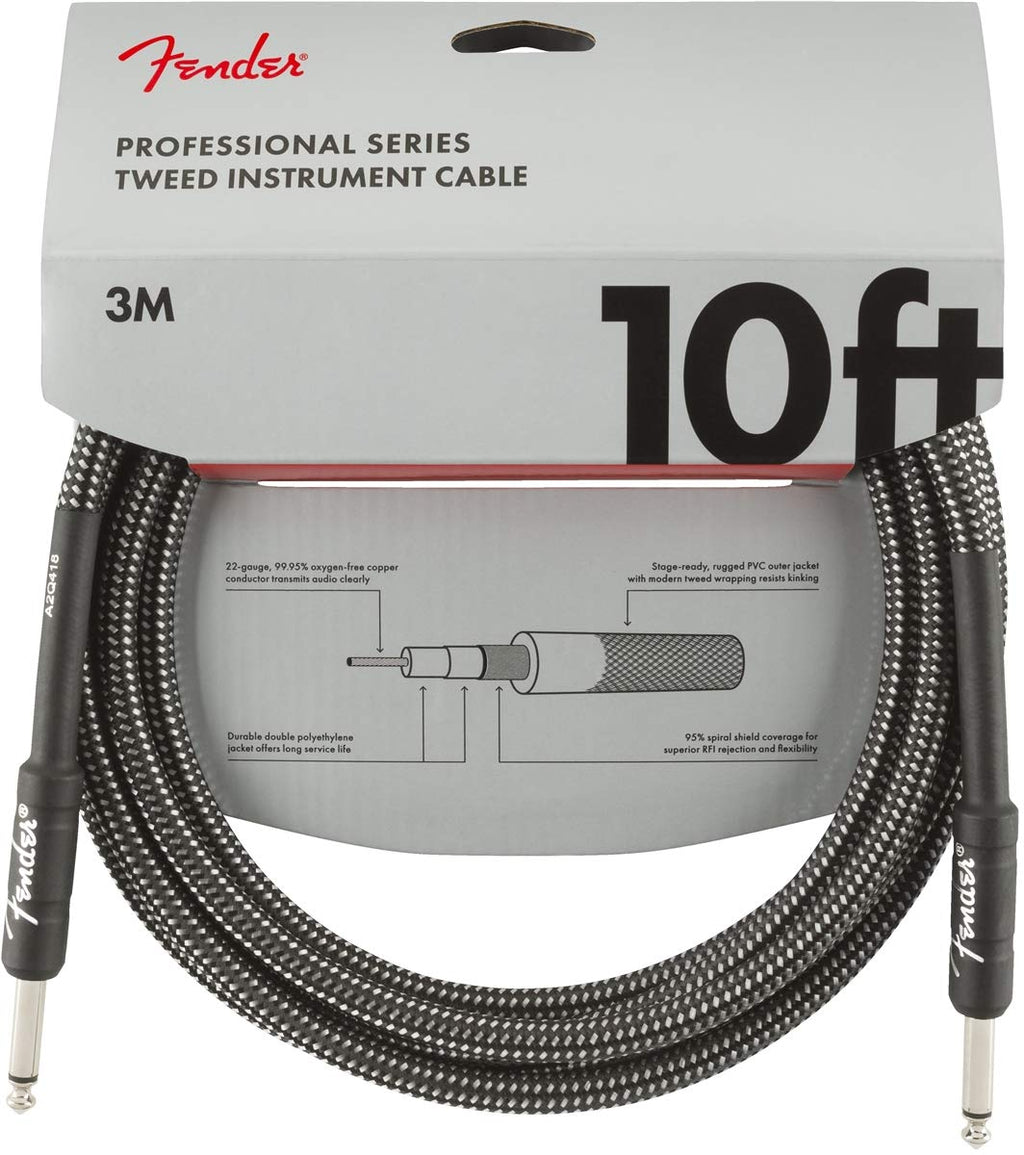 Fender PRO 10 ANGL INST CABLE BLK