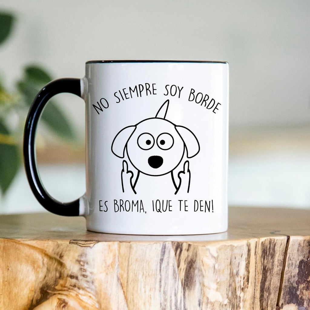Presente colega trabalho | Caneca de café com mensagem Nem sempre sou borda | Presentes originais para homem e mulher | Presentes divertidos