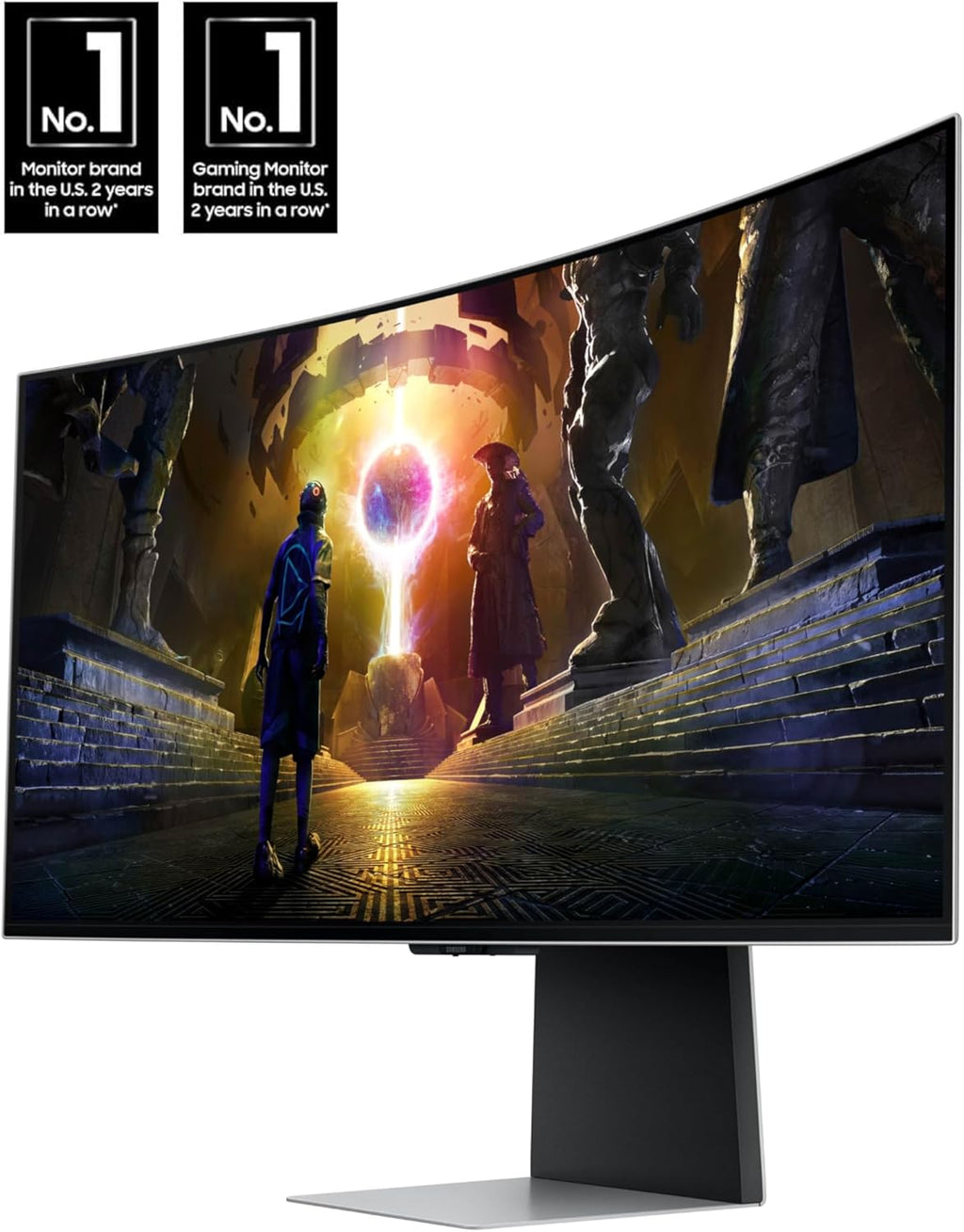 Samsung 34" Odyssey OLED G8 (G85SD) Ultra-QWHD QD-OLED G-Sync Compatible Curved Gaming Monitor, 175Hz, 0.03ms, Glare-Free Display, AMD FreeSync Premium Pro, 3 Yr Warranty,LS34DG856SNXZA,2024